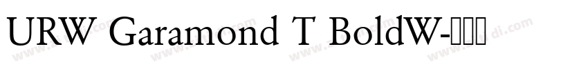 URW Garamond T BoldW字体转换